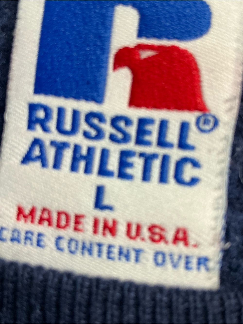 Vintage 90s Whitman College Russell Athletic Navy crewneck USA made size large - Picture 3 of 4